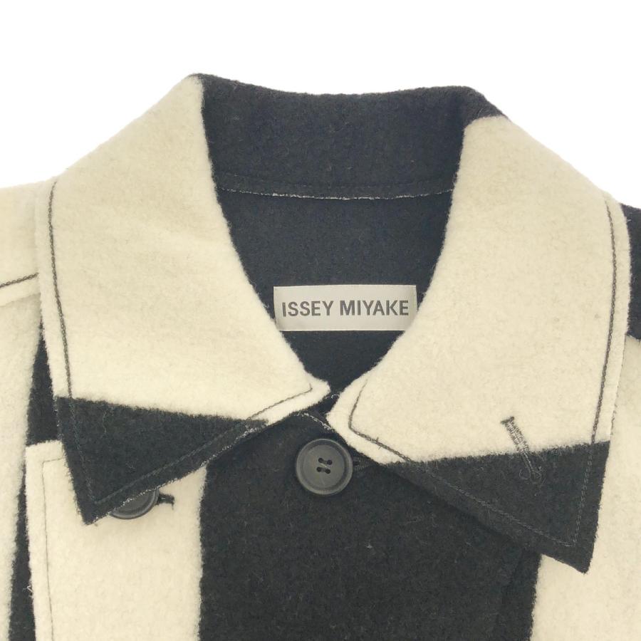 ISSEY MIYAKE イッセイミヤケ 23AW ブロックパネルドベルテッドコート IM33KA334 ブラック×ホワイト 2 ITBQ5Q5S6KNT_3