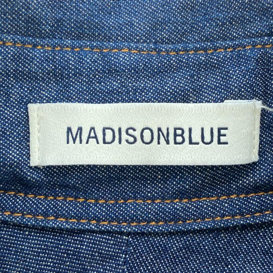 MADISONBLUE - MADISON BLUE マディソンブルー ベルテッドショートスリーブデニムシャツ MB181-5007 インディゴ S MADISON BLUE マディソンブルー ベルテッドショートスリーブ