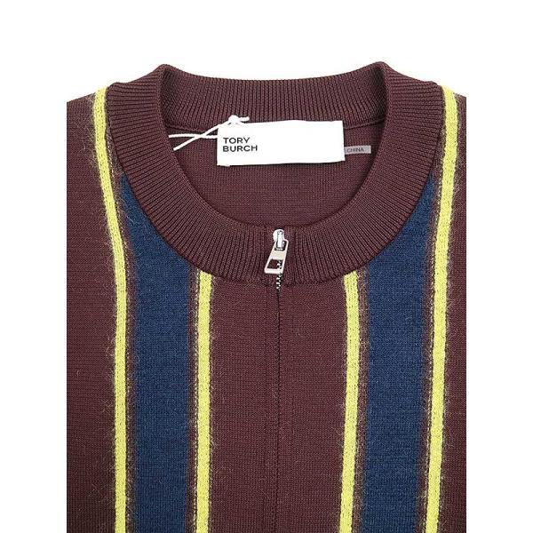 TORY BURCH トリーバーチ 22AW Striped Zip Front Cardigan ストライプ 