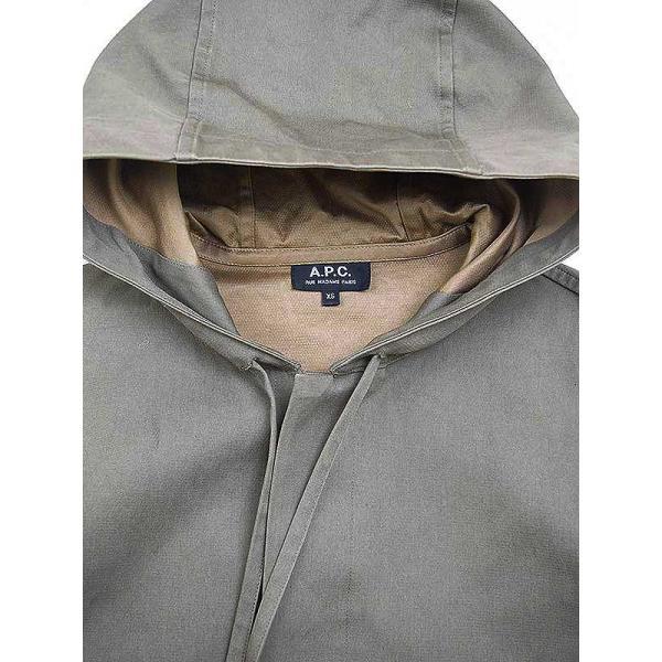 A.P.C アーペーセー ゴム引きモッズコート カーキ系 サイズ:XS A.P.C アーペーセー ゴム引きモッズコート カーキ系 サイズ:XS