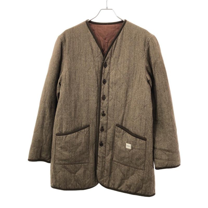 GANRYU ガンリュウ 13AW ウールノーカラー インナーコート ベージュ L 