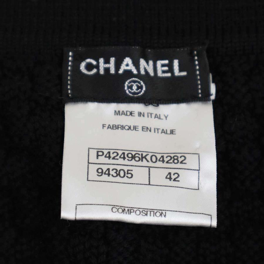 CHANEL シャネル ウールニットスカート P42496K04282 ブラック 42  