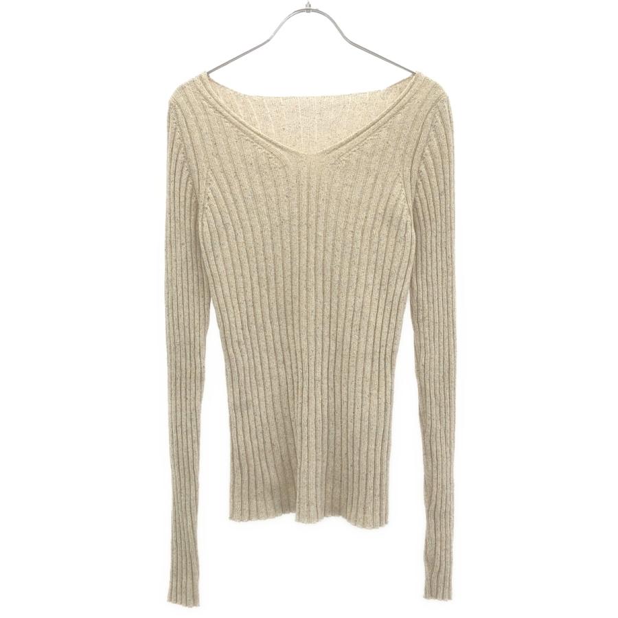 AURALEE（オーラリー） 25SS SILK COTTON MELANGE RIB KNIT V-NECK P/O