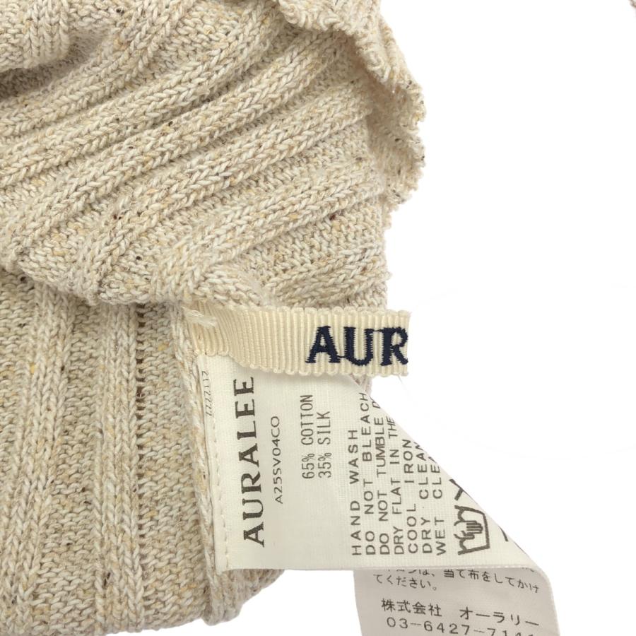 AURALEE（オーラリー） 25SS SILK COTTON MELANGE RIB KNIT V-NECK P/O