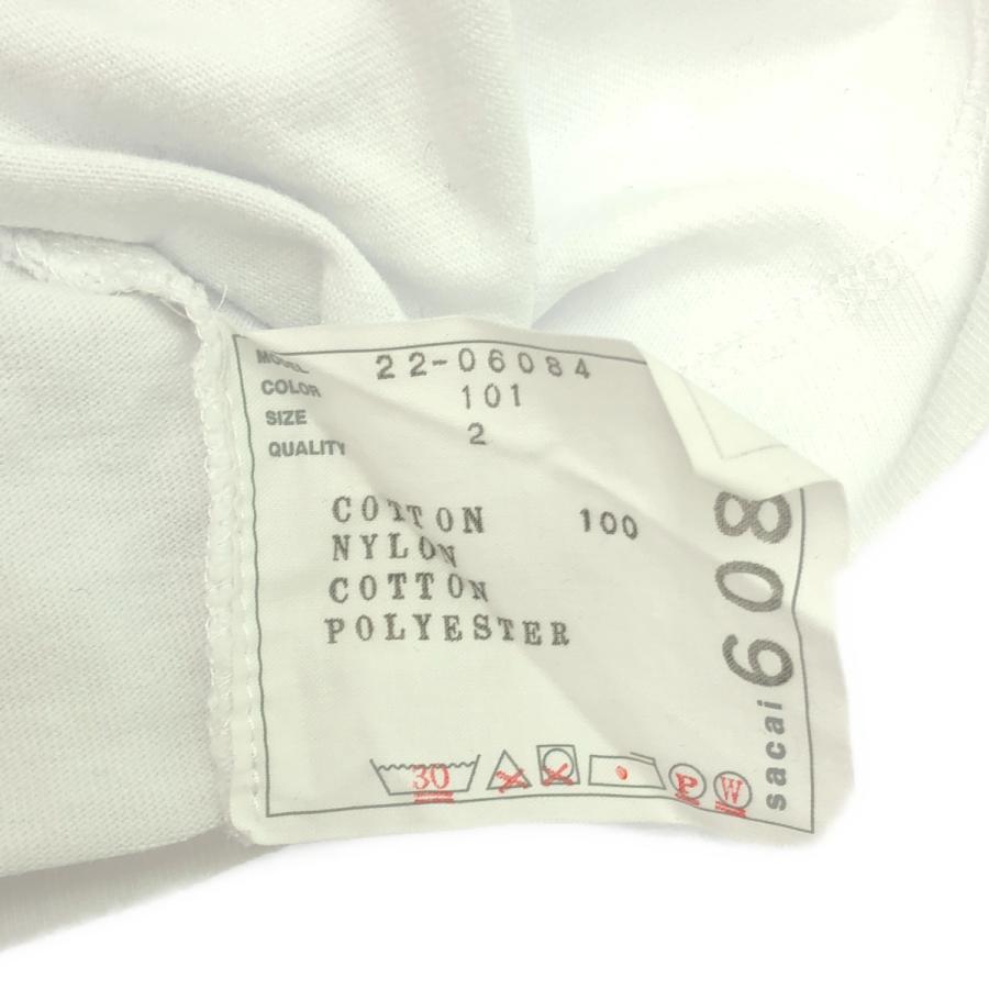sacai サカイ 22SS Nylon Twill Mi T-Shirt Tシャツ 22-06084 ホワイト 2 sacai サカイ 22SS Nylon Twill Mi T-Shirt Tシャツ 22-06084 ホワイト