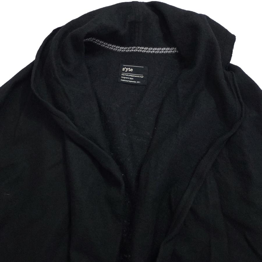 s'yte by Yohji Yamamoto サイト バイ ヨウジヤマモト ウールビッグガウンコート  ブラック M Yohji Yamamoto（ヨウジヤマモト） s'yte by Yohji Yamamoto サイト