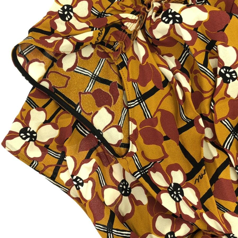 MARNI マルニ 21AW フローラルロゴプリントレーヨンドレス