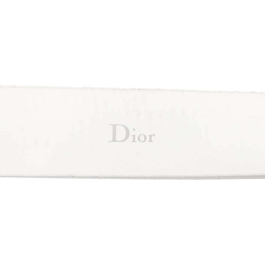 Dior HOMME ディオールオム 2000's レザーベルト ホワイト 90