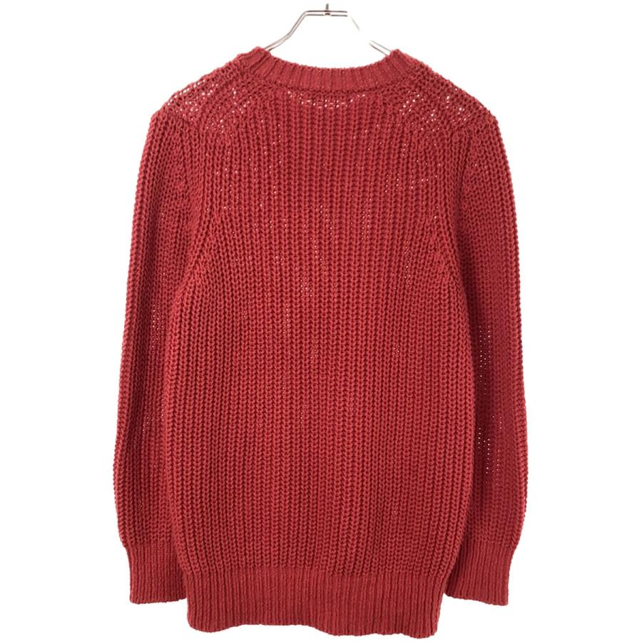 スローン SLOANE 20SS 3Gコットン天竺畦編み セーター 3 赤 SLOANE（スローン） 20SS 3Gコットン畦編みクルーネックニットセーター
