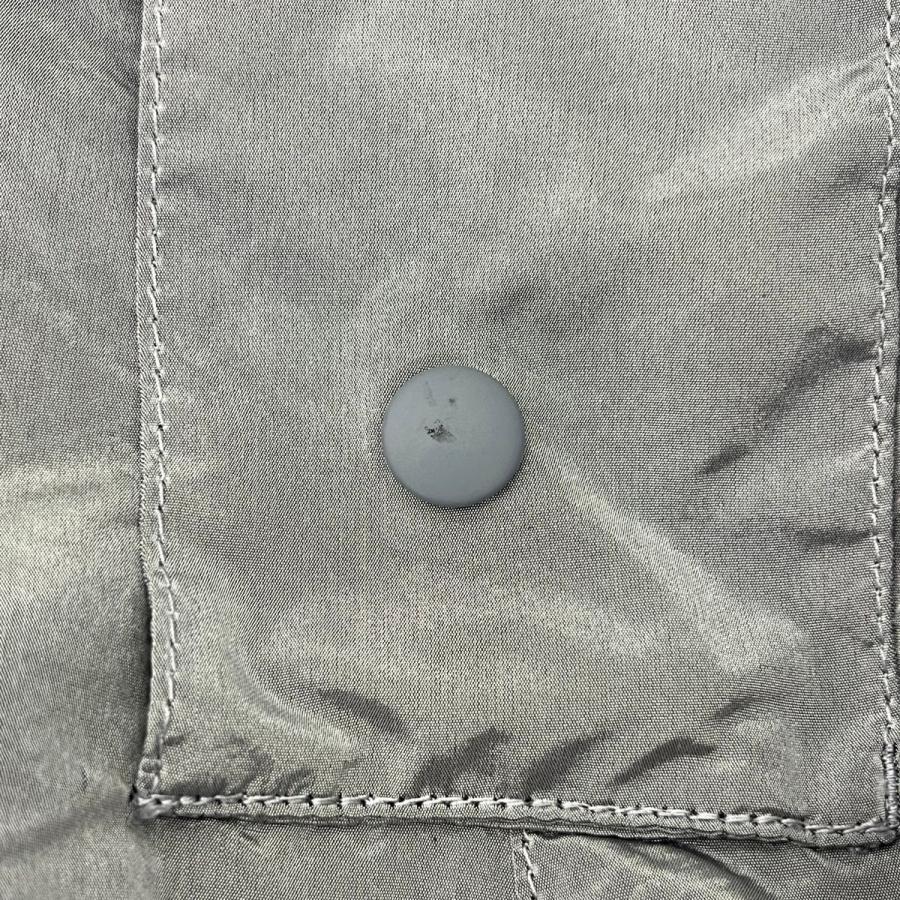 PRADA プラダ 22AW バックプリント シルクジャンプスーツ グレー S