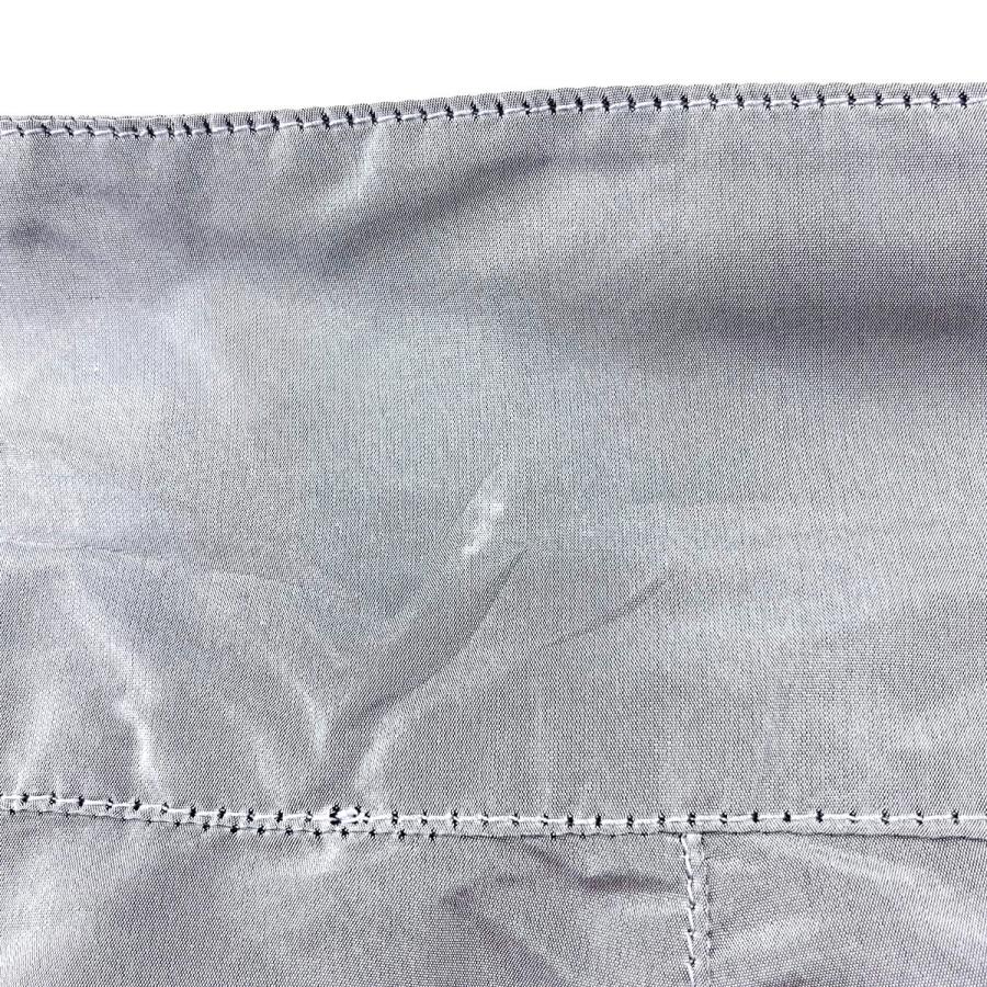 PRADA プラダ 22AW バックプリント シルクジャンプスーツ グレー S