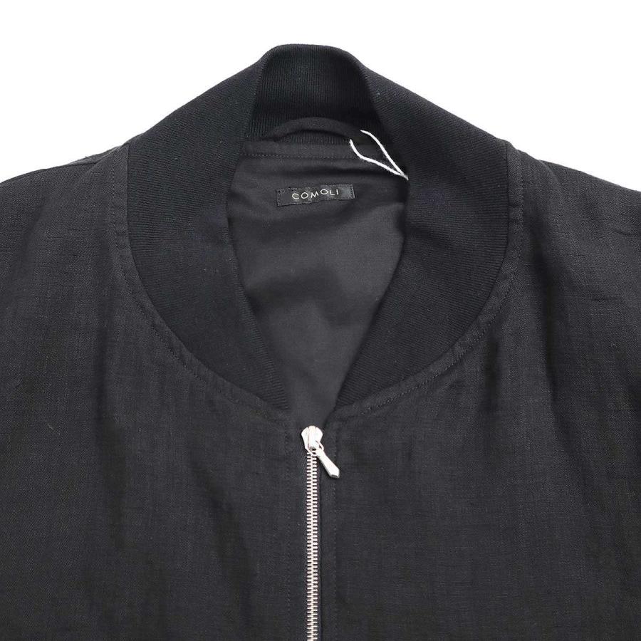 COMOLI コモリ 23SS リネンWクロスジップブルゾン X01-01023 ブラック  