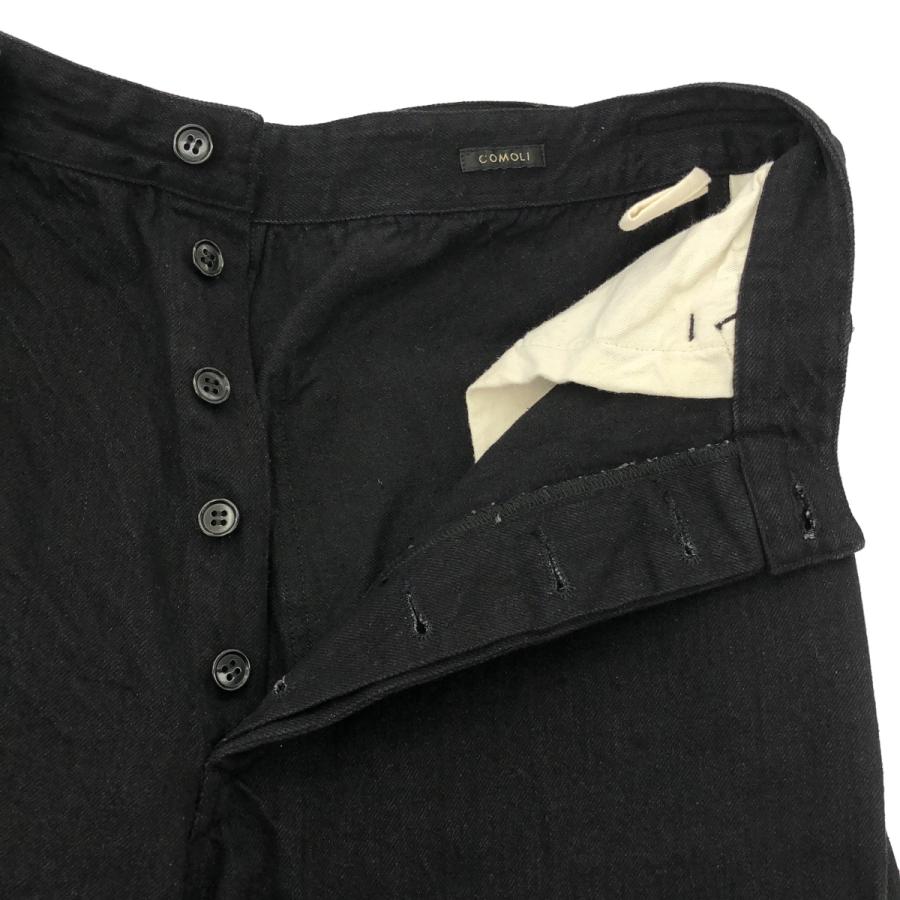 COMOLI コモリ 23AW デニムベルテッドパンツ Y03-03001 ブラック 1