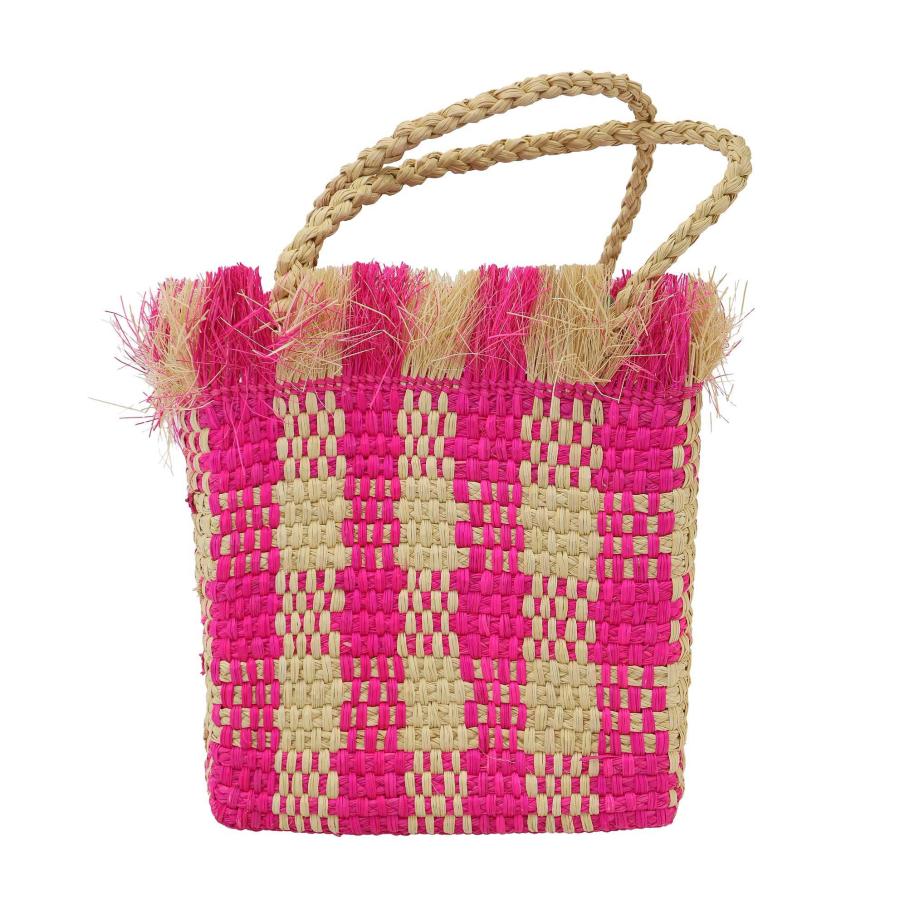 MARNI（マルニ） MARKET マーケット ラフィア かごトートバッグ ピンク