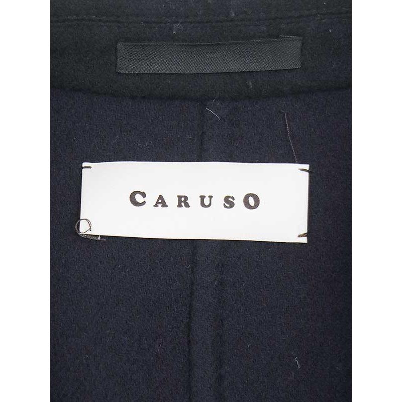 Caruso CARUSO カルーゾ 2TONE D/F CHETR ウールコート ブラック Caruso CARUSO カルーゾ 2TONE D/F CHETR ウールコート ブラック