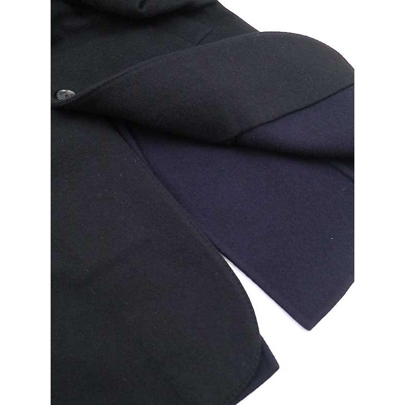 Caruso CARUSO カルーゾ 2TONE D/F CHETR ウールコート ブラック Caruso CARUSO カルーゾ 2TONE D/F CHETR ウールコート ブラック