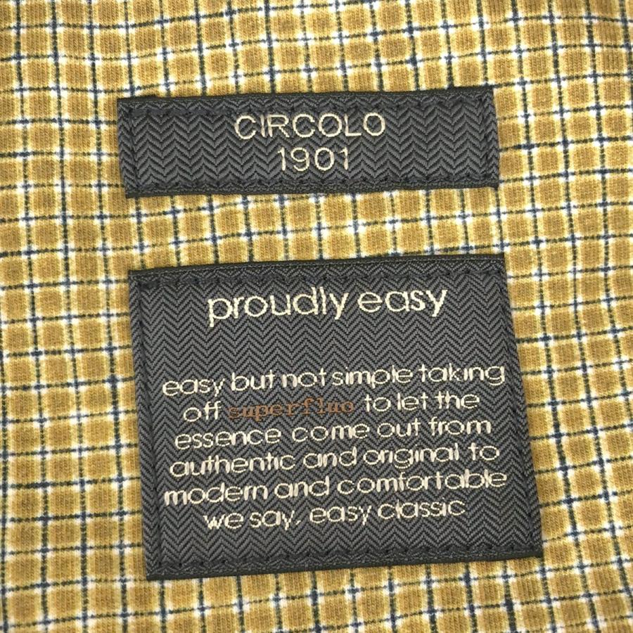 CIRCOLO 1901★新品チルコロ ジャージー素材チェック柄ジャケット茶50 CIRCOLO 1901 チルコロ ジャケット ジャージージャケット