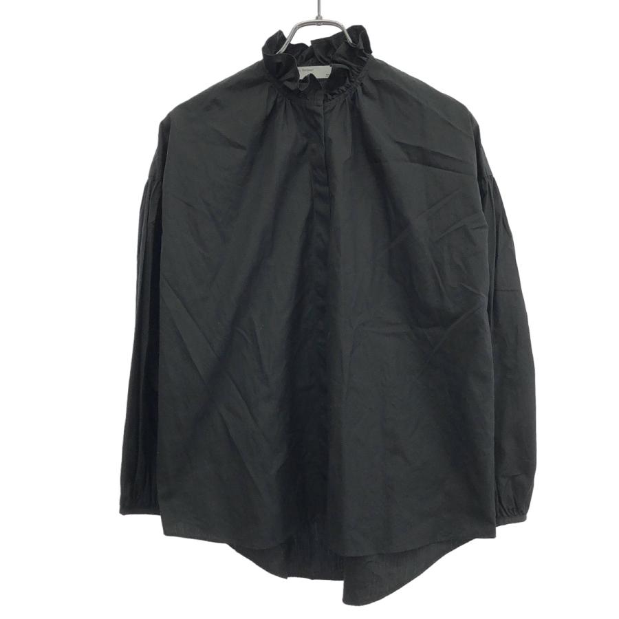 Hello, Bonjour! L'Appartement ハローボンジュール アパルトモン 21AW Stand Frill Blouse スタンドフリルカラーシャツブラウス 21051560106630 ブラック F L'Appartement（アパルトモン） Hello, Bonjour! ハローボンジュール