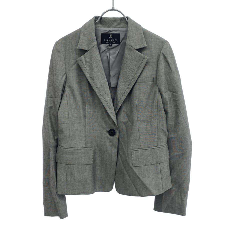 未使用　ランバンコレクション　スーツ　36 グレー　カシミヤ　上質 LANVIN COLLECTION（ランバン コレクション） 】 カシミヤ 無地