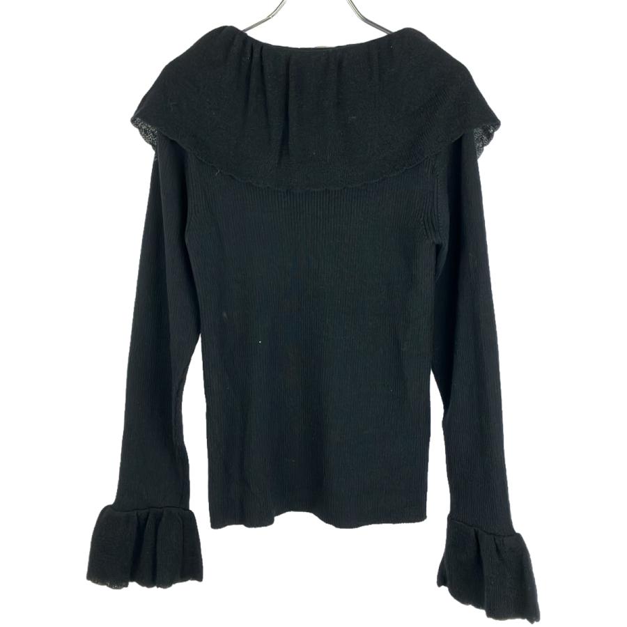 jonnlynx - jonnlynx ジョンリンク フリルプルオーバーニットセーター JL202-KN716 ブラック F Jonnlynx jonnlynx ジョンリンク フリルプルオーバーニット