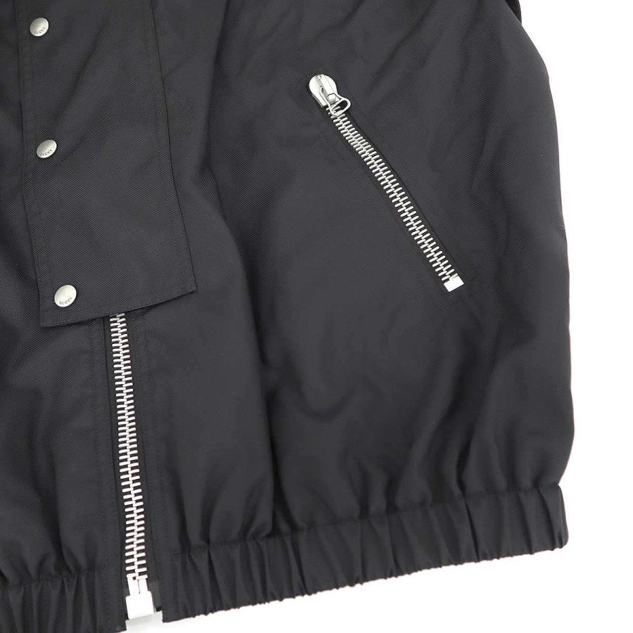 GUCCI グッチ 23SS MORFOSI ロゴプリントジップデザインジャケット 714759 ZAHLW ブラック 48 GUCCI（グッチ） 23SS METAMORFOSI ロゴプリントジップデザイン
