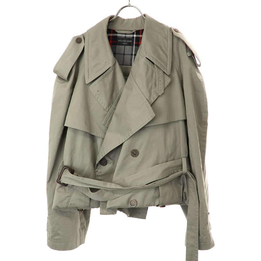 BALENCIAGA バレンシアガ 24SS Oversized Cropped Twill Trench