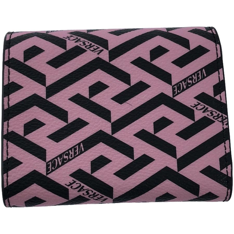 VERSACE ヴェルサーチ ラ グレカ コンパクトレザーウォレット 三