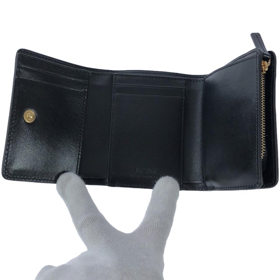 VERSACE ヴェルサーチ ラ グレカ コンパクトレザーウォレット 三