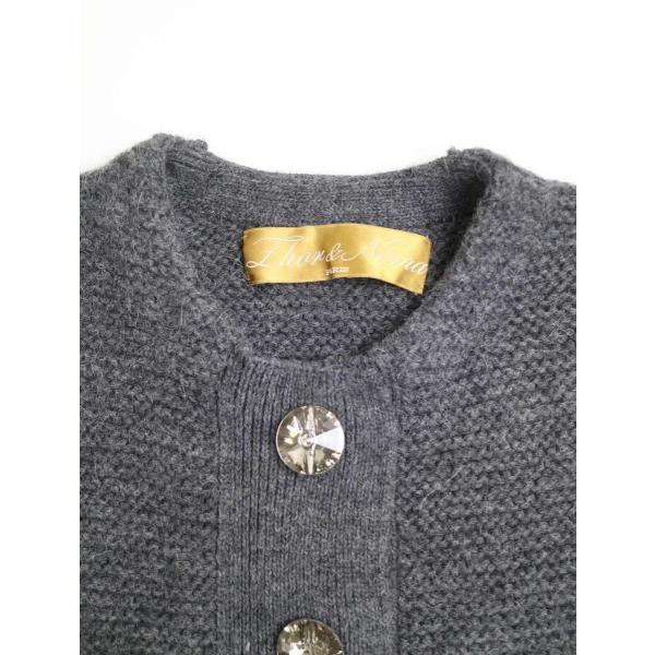 Zhor&Nema ゾーアンドネマ ビジュー装飾ウールアルパカニット グレー S レディース ITCURCGOFC7E | Zhor&Nema | 02