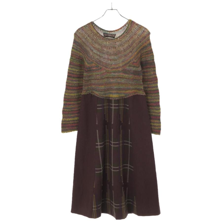 M.&KYOKO エムアンドキョウコ ニットコンビボーダーワンピース  