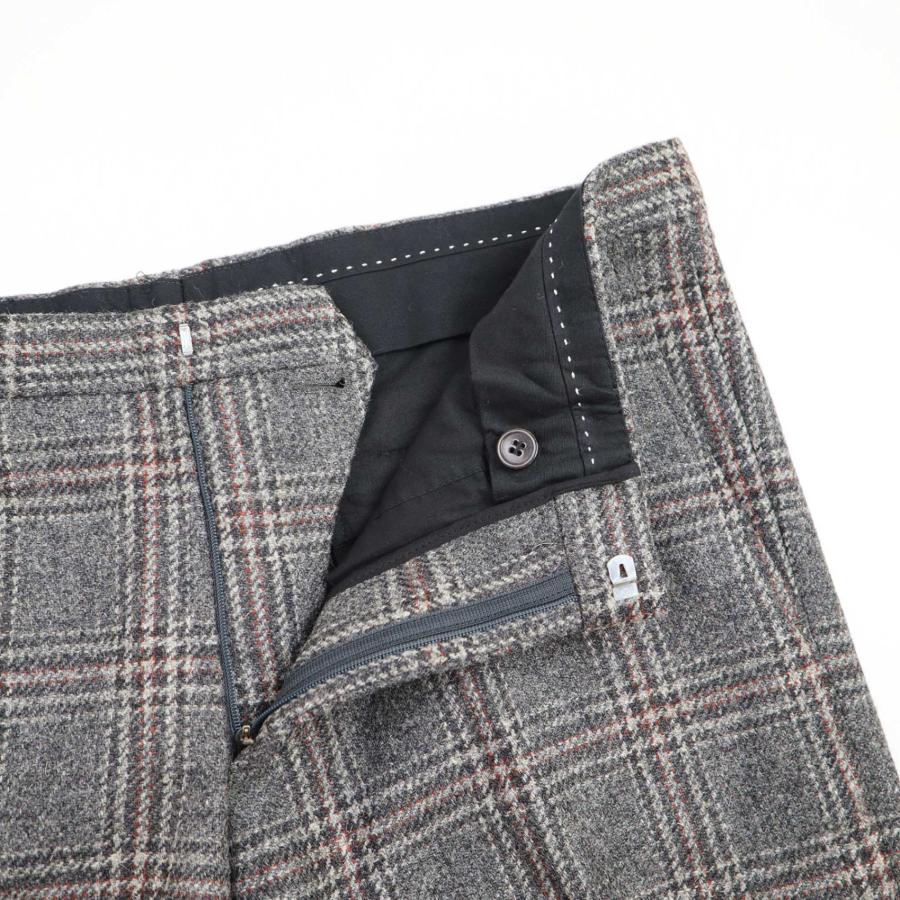 DRIES VAN NOTEN ドリスヴァンノッテン 17AW チェック ウールスリムスラックスパンツ  グレー 48 DRIES VAN NOTEN（ドリス ヴァン ノッテン） 17AW チェック ウール