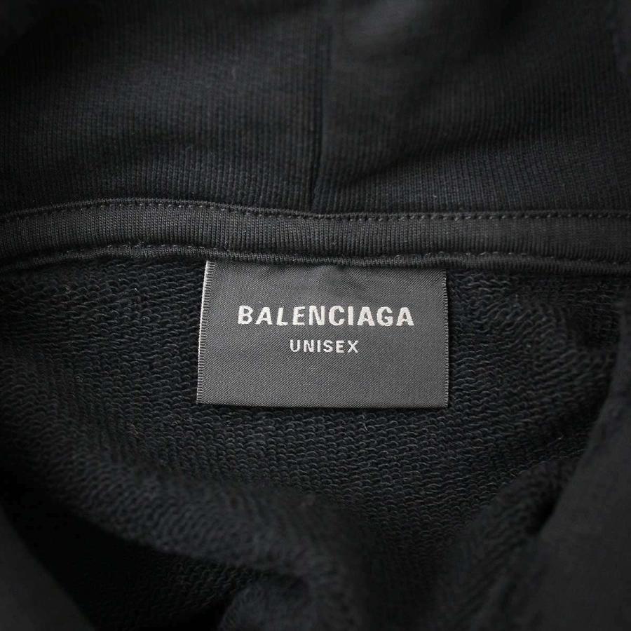 BALENCIAGA バレンシアガ 24SS Round Hoodie ダメージ加工ロゴ BALENCIAGA バレンシアガ 24SS Round Hoodie ダメージ加工ロゴ
