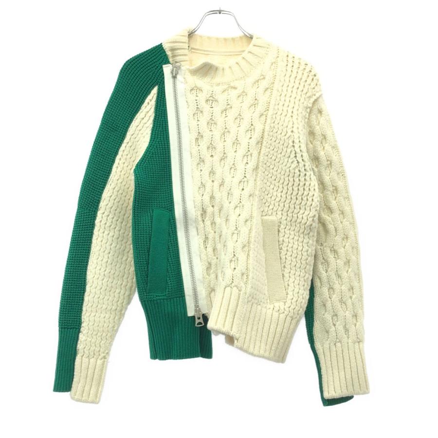 sacai（サカイ） 21AW Wool Knit Zip Up Blouson ウールニットジップ 