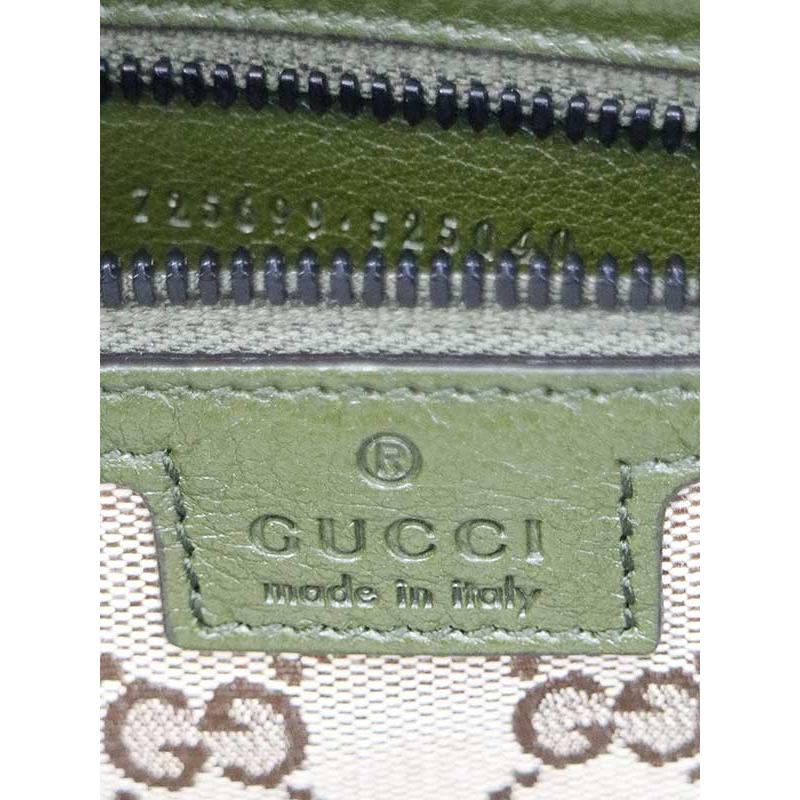 GUCCI グッチ ダブルG付き ラージ レザーダッフルバッグ カーキ GUCCI グッチ ダブルG付き ラージ レザーダッフルバッグ カーキ