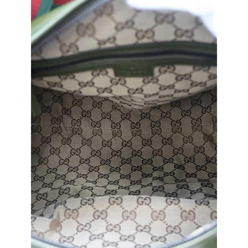 GUCCI グッチ ダブルG付き ラージ レザーダッフルバッグ カーキ GUCCI グッチ ダブルG付き ラージ レザーダッフルバッグ カーキ