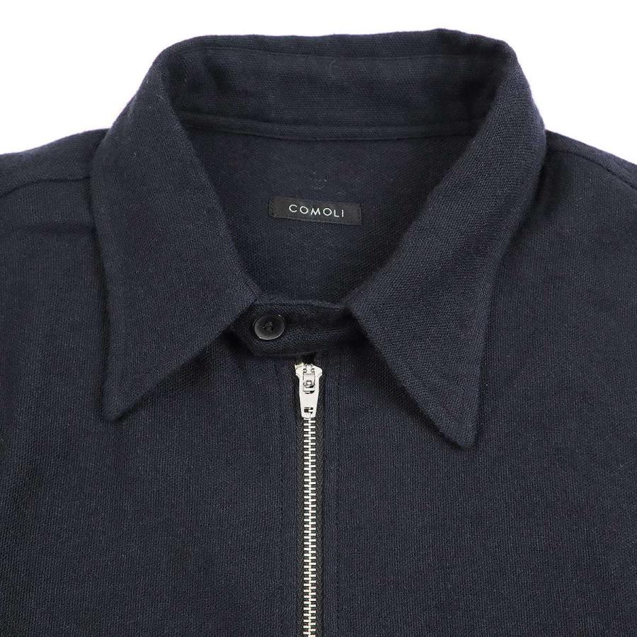 COMOLI コモリ 23SS カシミア和紙ハーフジップシャツ X01-02006 COMOLI コモリ 23SS カシミア和紙ハーフジップシャツ X01-02006