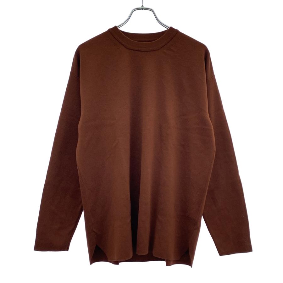バトナー BATONER クルーネック セーター ニット　ブラウン BATONER バトナー 19AW ハイゲージクルーネックニットセーター BN-19FM