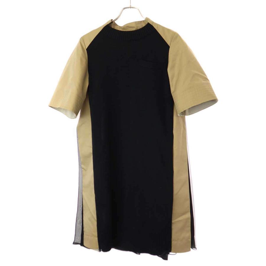 sacai サカイ 24SS Cotton Gabardine x Knit Dress コットン sacai サカイ 24SS Cotton Gabardine x Knit Dress コットン