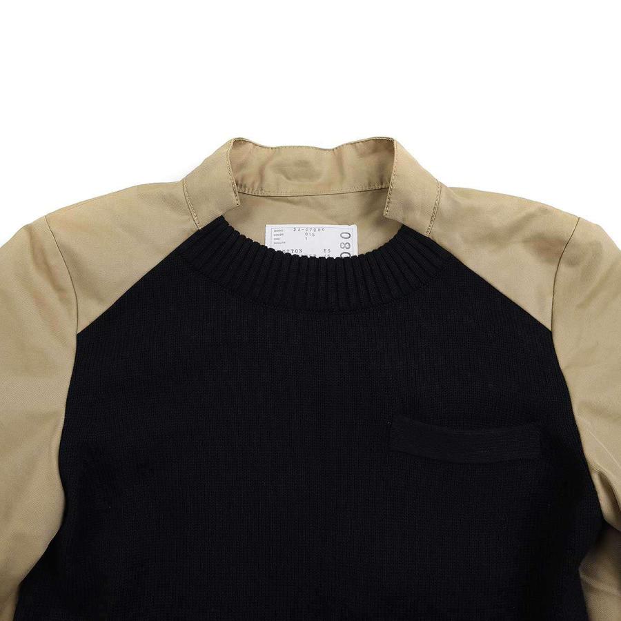 sacai サカイ 24SS Cotton Gabardine x Knit Dress コットン sacai サカイ 24SS Cotton Gabardine x Knit Dress コットン
