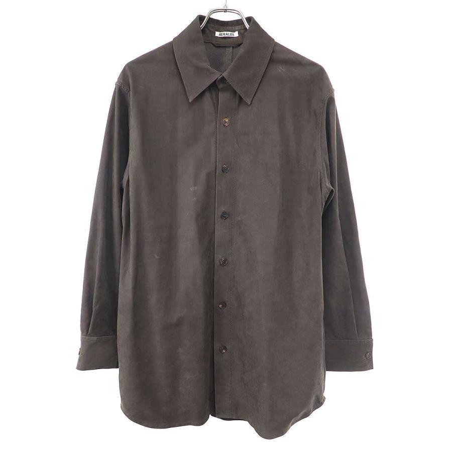 AURALEE（オーラリー） 24SS Calf Nubuck Shirt ヌバックレザーシャツ