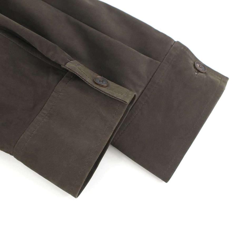 AURALEE オーラリー 24SS Calf Nubuck Shirt ヌバックレザーシャツ A24SS04CN カーキ 0 AURALEE（オーラリー） 24SS Calf Nubuck Shirt ヌバックレザーシャツ