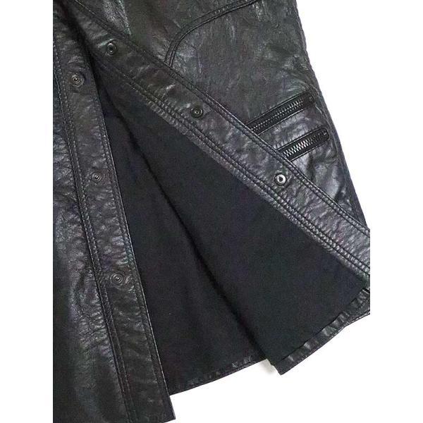 BALMAIN（バルマン） BALMAIN HOMME オム 13SS レザーバイカーシャツ