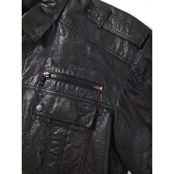 BALMAIN（バルマン） BALMAIN HOMME オム 13SS レザーバイカーシャツ