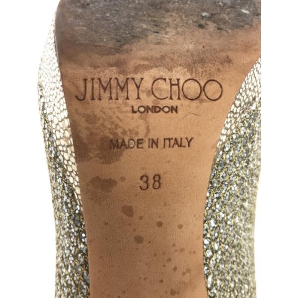 JIMMY CHOO ジミー チュウ グリッターピンヒールパンプス ブラック 