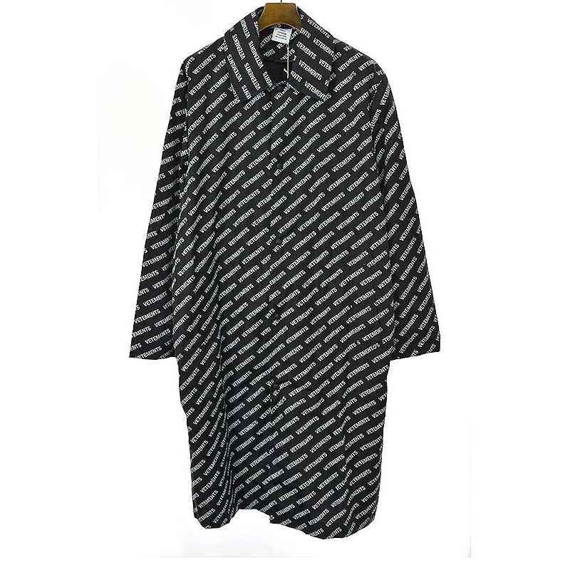 VETEMENTS（ヴェトモン） 21SS モノグラムロゴナイロントレンチコート