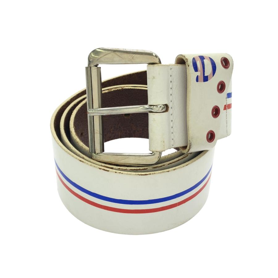 DIESEL（ディーゼル） トリコロールレザーベルト 2938IT ホワイト 90