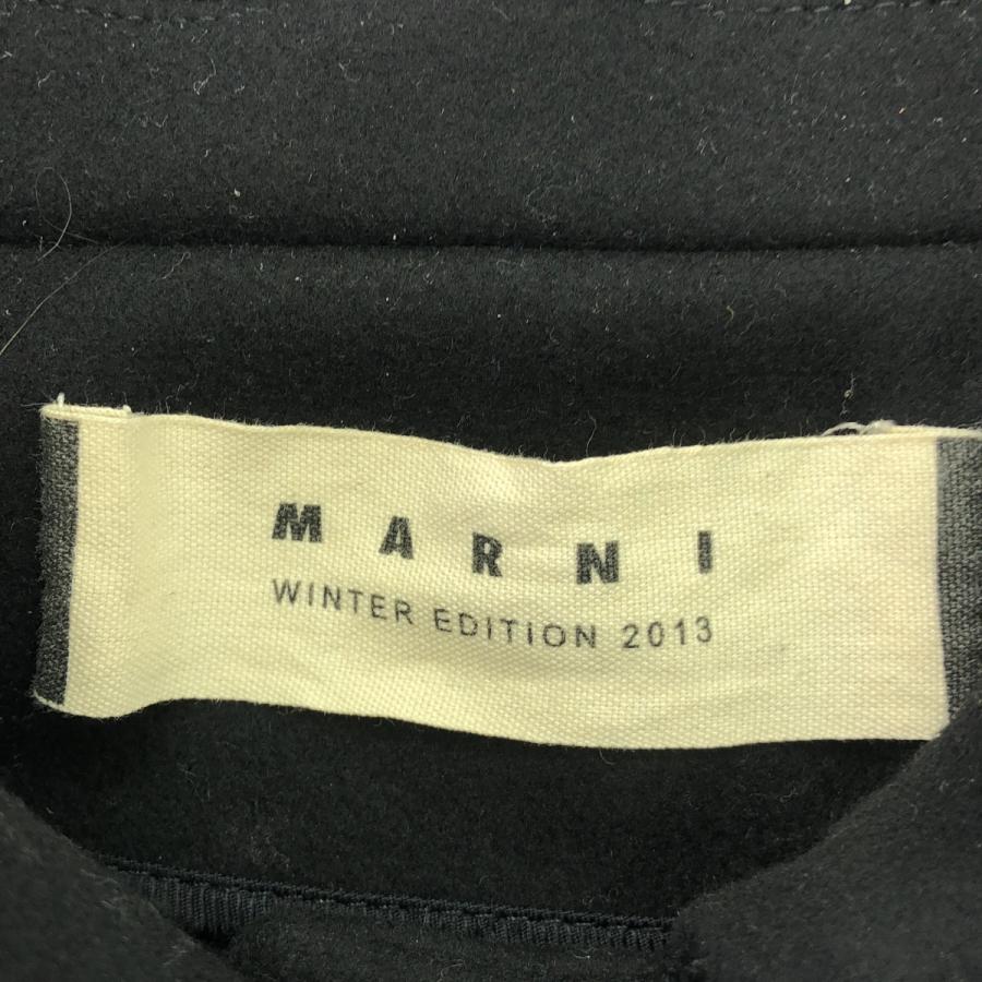 MARNI（マルニ） 13AW カシミヤ混 メルトンケープコート ブラック 38