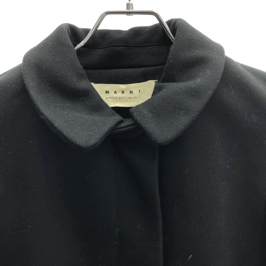 MARNI（マルニ） 13AW カシミヤ混 メルトンケープコート ブラック 38