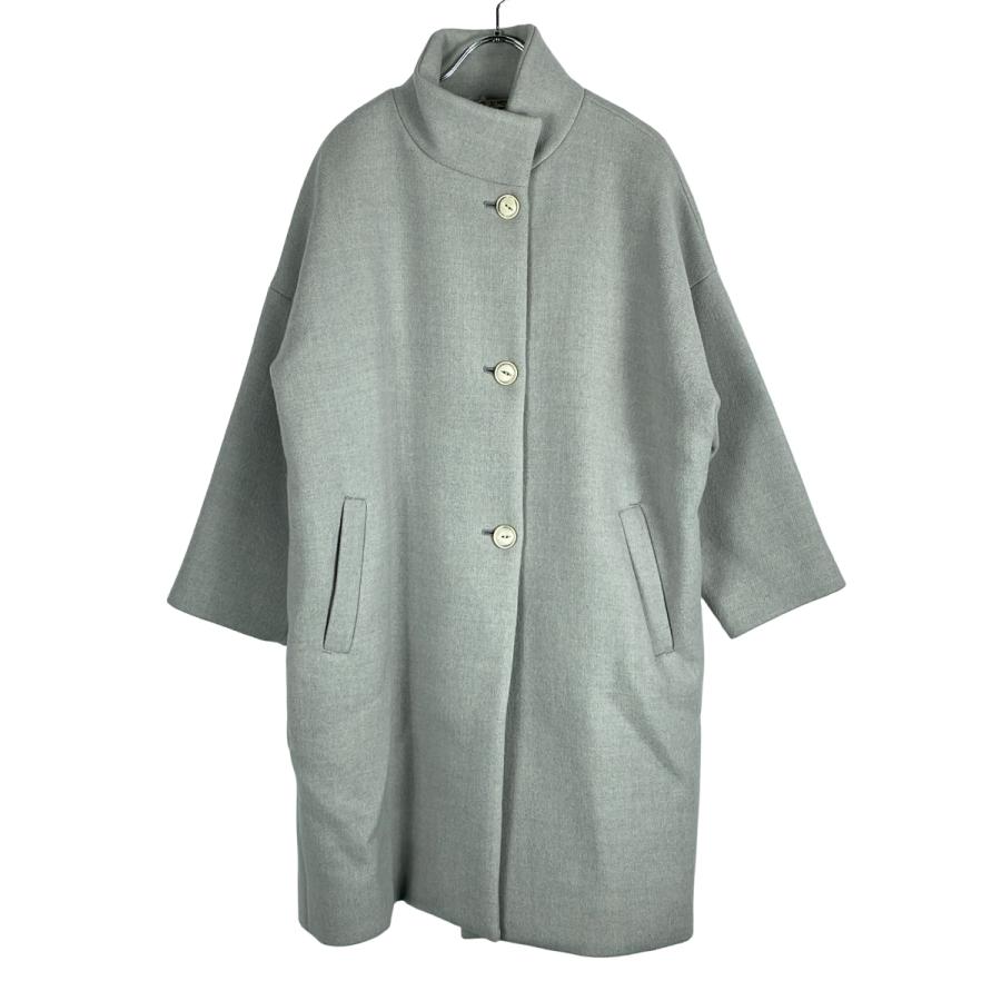 スタンドカラーオーバーコート　グレー Noble（ノーブル）の「《追加・WEB限定カラー》スタンドカラーオーバー