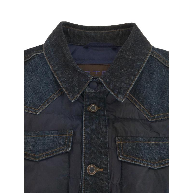 ETRO（エトロ） 15SS デニム切替 ダウンジャケット ネイビー S
